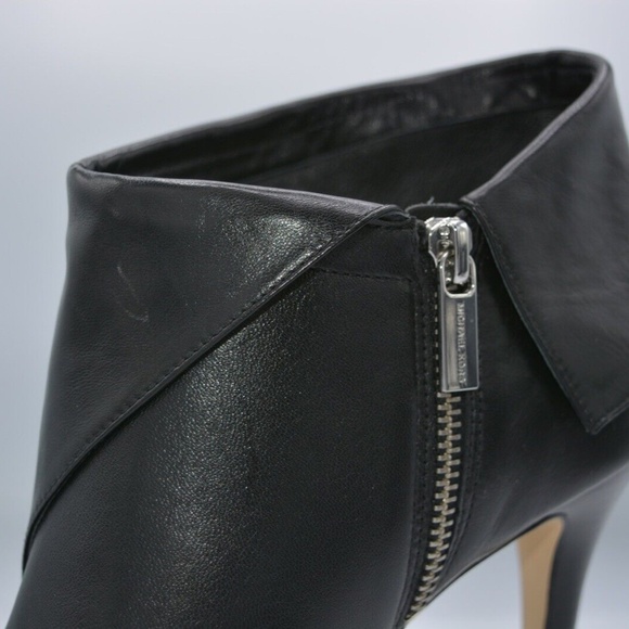 MICHAEL by Michael Kors - Kendra Peep Toe Bootie - Black Leather - 9M - Picture 10 of 12